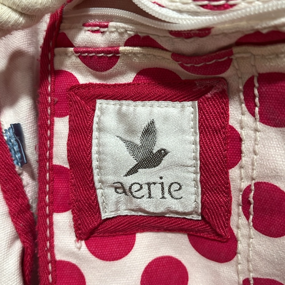 Aerie Red and Cream Polka Dot Shoulder Bag - Picture 7 of 9